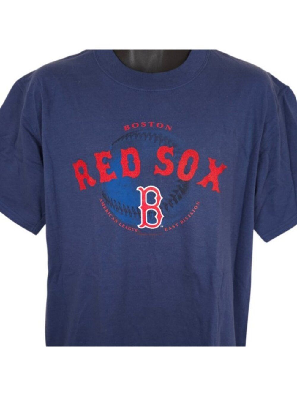 Vintage Boston Red Sox T Shirt Mens Size Medium Blue Y2K MLB Baseball RELAXED
